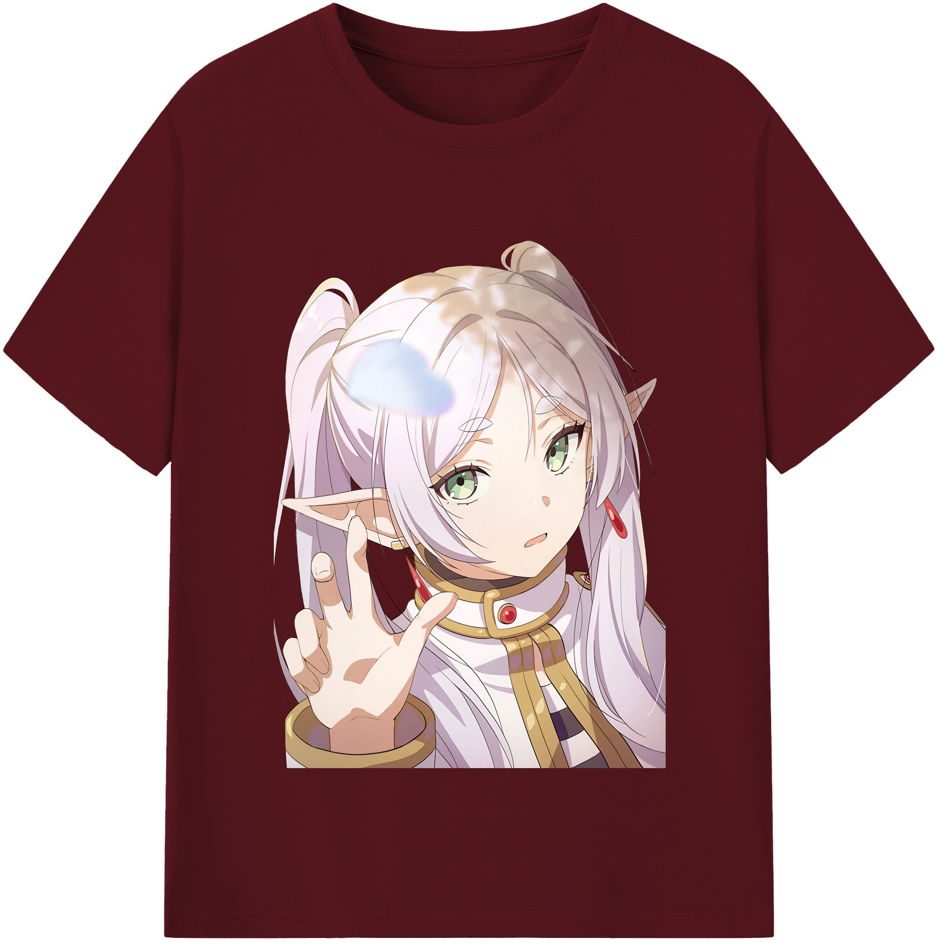 （画像用） 葬送のフリーレン Frieren 綿100％半袖Tシャツ（フロントプリント）